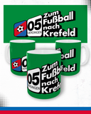 Kaffeetasse "Zum Fußball nach Krefeld"