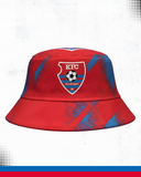 Fischerhut mit KFC-Logo – blau-rot