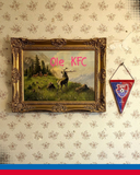 Wimpel mit KFC-Logo – 29x20 cm